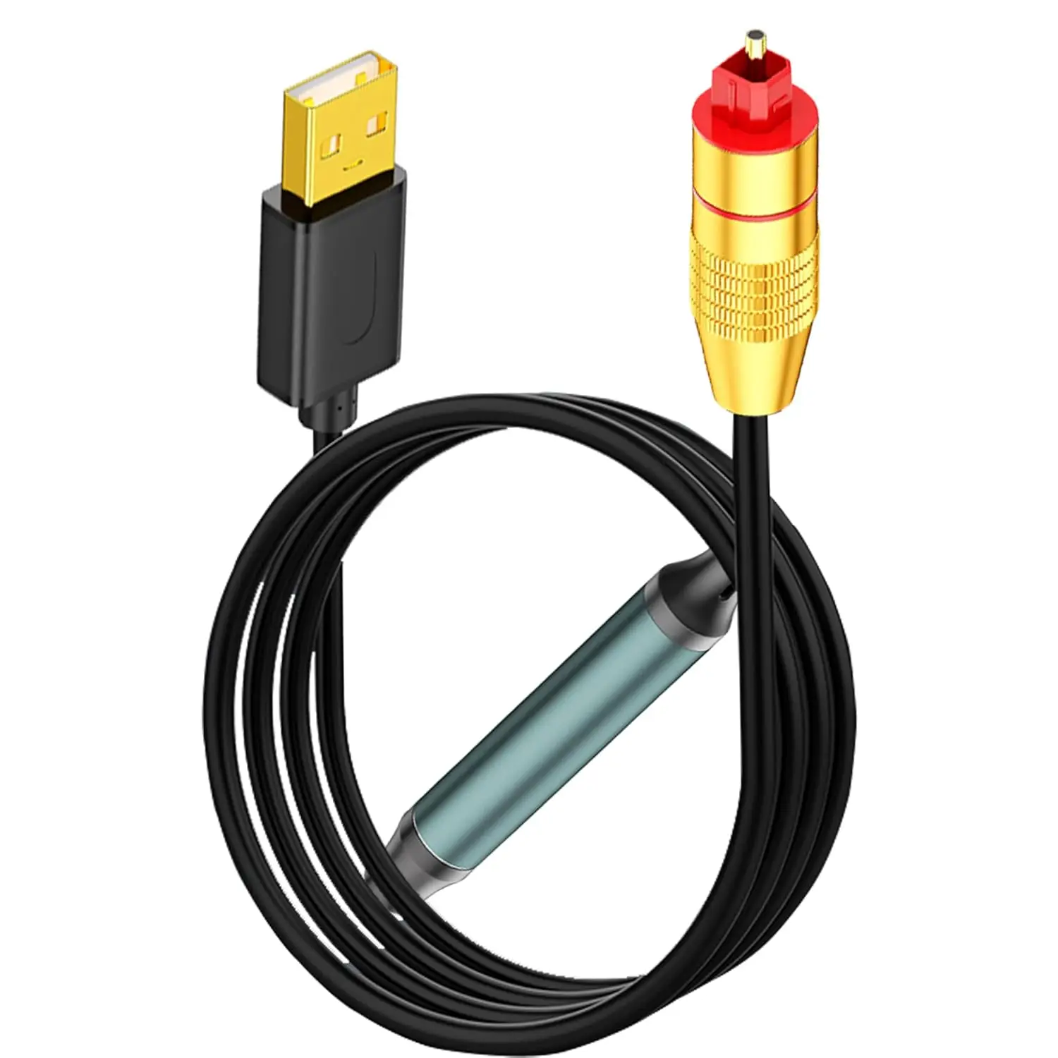 

Оптический аудиоадаптер USB A к TOSLINK, однонаправленный цифровой преобразователь USB типа A в SPDIF, совместимый с Windows/ноутбуком