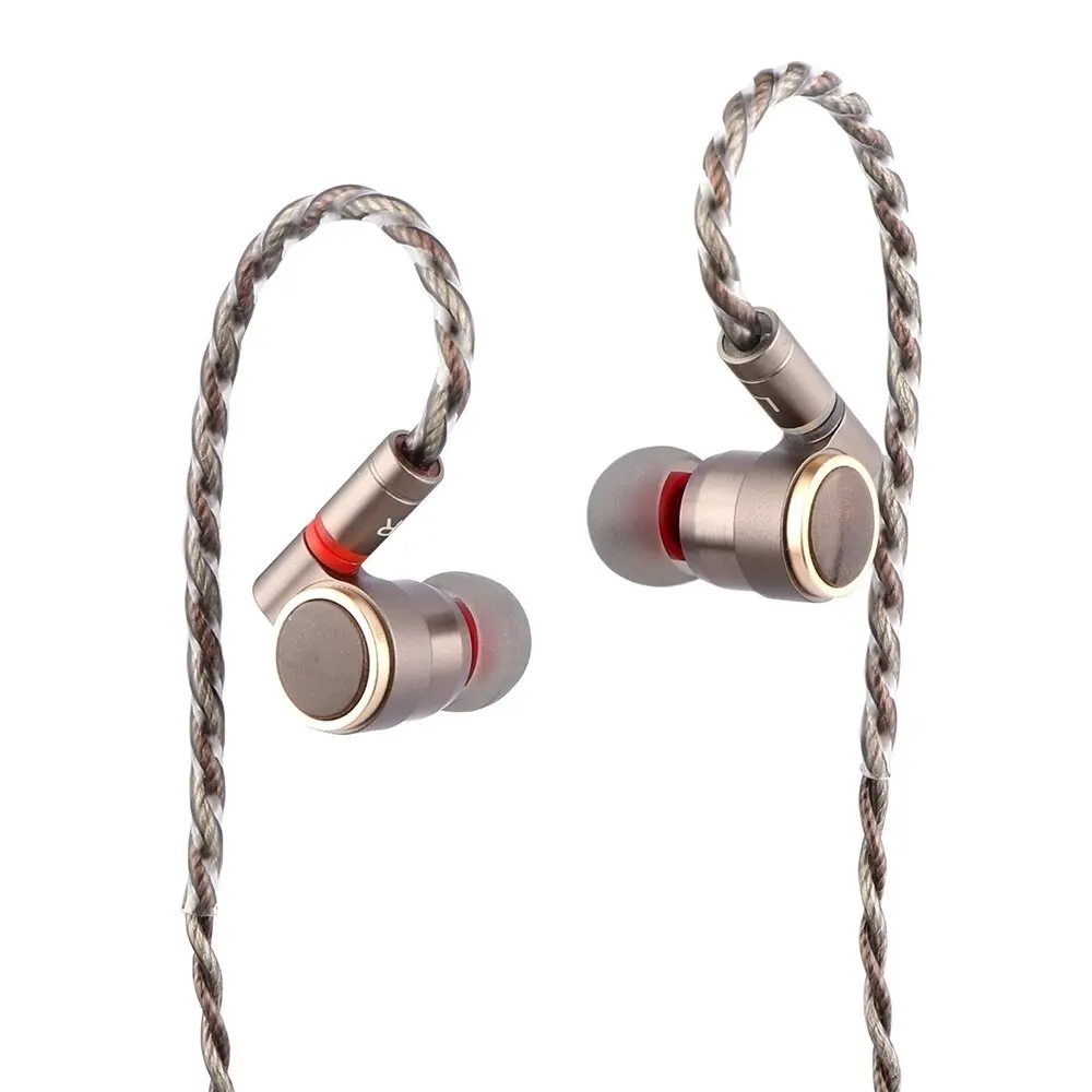 TinHiFi T4 Plus Headset berkabel IEMs Hifi, Headset dinamis 10mm, diafragma komposit karbon dengan kabel yang dapat dilepas