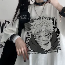 T-shirt oversize Anime t-shirt da donna Jiu-Jitsu Kaisen t-shirt Unisex Top Graphic Y2k Cool Unisex t-shirt maschile Goth Tops