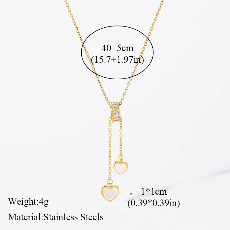 EILIECK 316L Edelstahl Mondperlen-Zirkon-Welpen-Anhänger Halskette für Frauen und Mädchen Neue Mode Halskette Schmuck Geschenk Bijoux – Detail 12