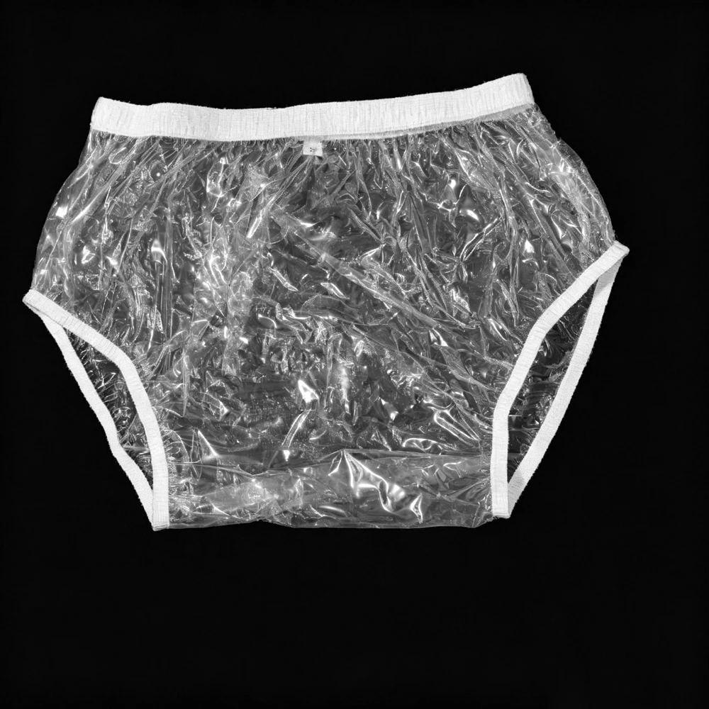 Reusable Waterproof PVC Adult  Diaper Coat Waterproof Incontinence Pants Diaper Plastic super transparent