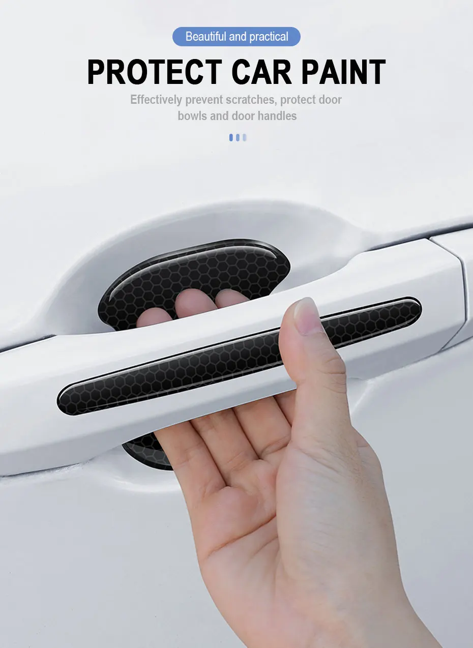 SEAMETAL Auto Türgriff Schutz Streifen Auto Tür Schüssel Schutz Aufkleber Universal Tür Schüssel Film Anti Scratch Zubehör – Detail 3