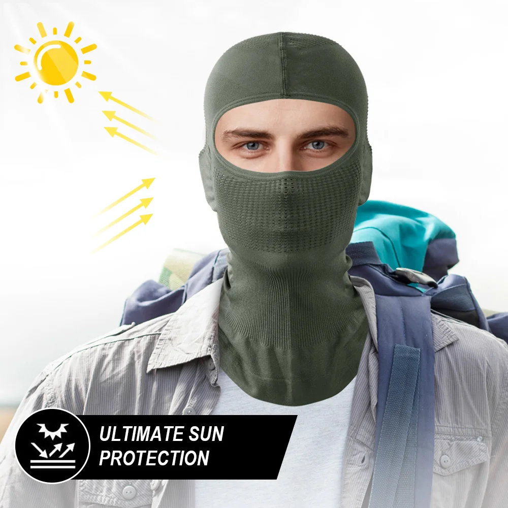 Breathable Balaclava Face Mask Helmet Liner Quick Dry Stretch Sun Protection Face Cover Cycling Hiking Running Sports Men Women