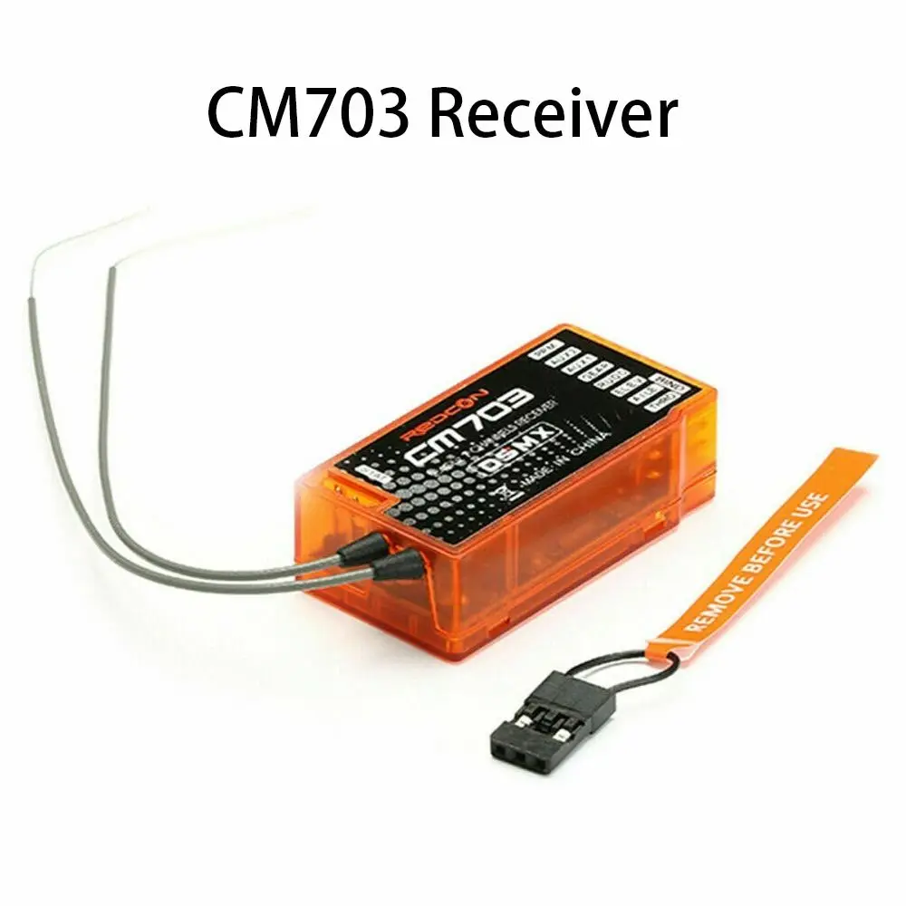 Mando a distancia CM703, receptor de 7 canales, 2,4 Ghz, naranja, salida PPM, receptor de plástico 2,4G, transmisor DSM2 DSMX