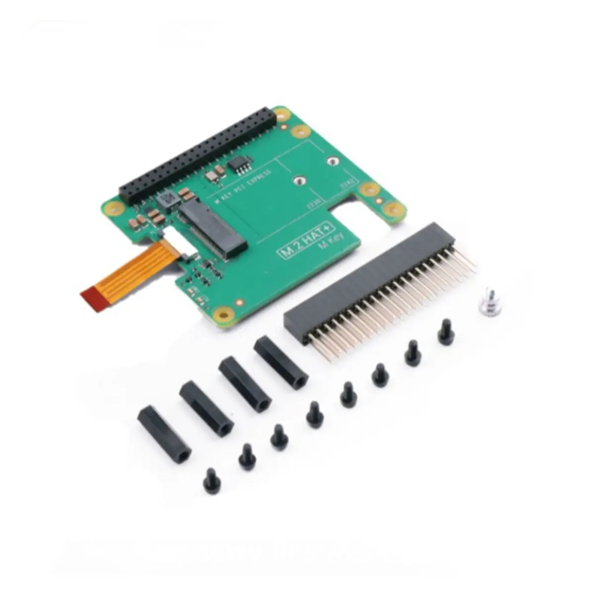 High Performance Pi 5 M.2 HAT NVMe SSD Expansion Board Gen2/Gen3 PCIe M-Key for 2230/2242 Size Drives, GPIO PCI Express Adapter