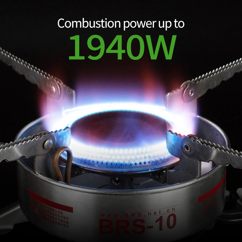 BRS-10 Outdoor Hiking Picnic Backpacking Strong Firepower Gas Camping Stove Portable Split-Type Cooker Stainless Steel for