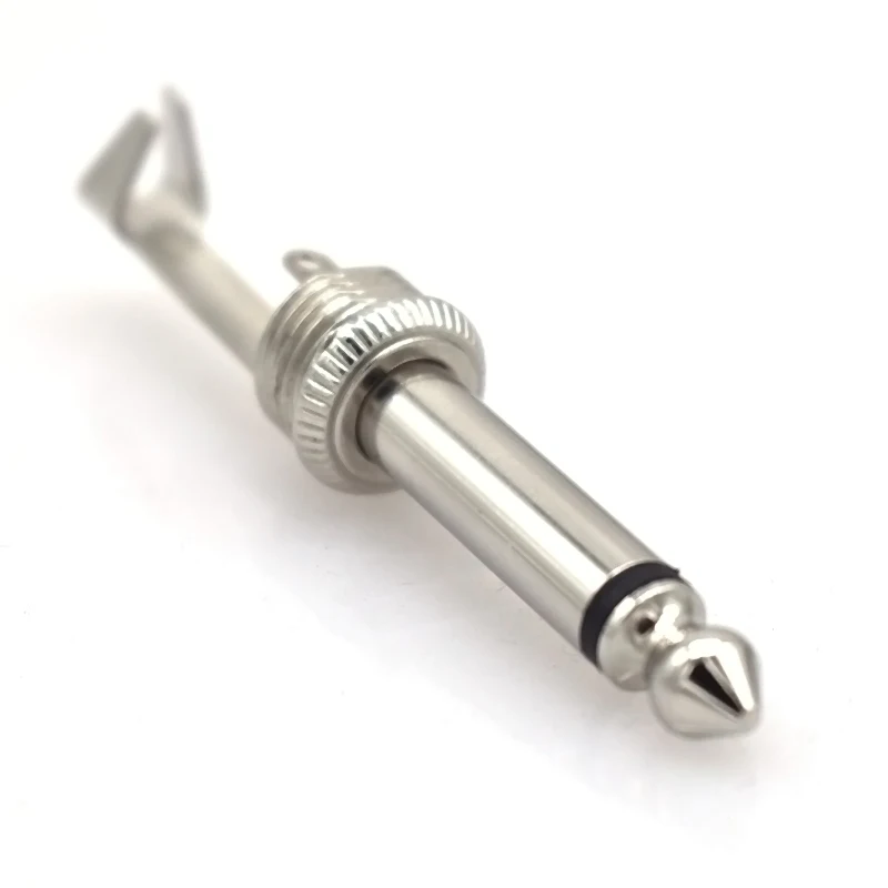 

5pcs 6.35mm Mono Jack Plug Audio Connector Solder Cable DIY Audio Adapter 6.3mm Male Plug for guitar