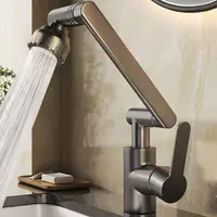 Grifo giratorio Universal multifuncional de modo Dual, lavabo con brazo robótico, cocina, baño, lavabo para el hogar frío y caliente