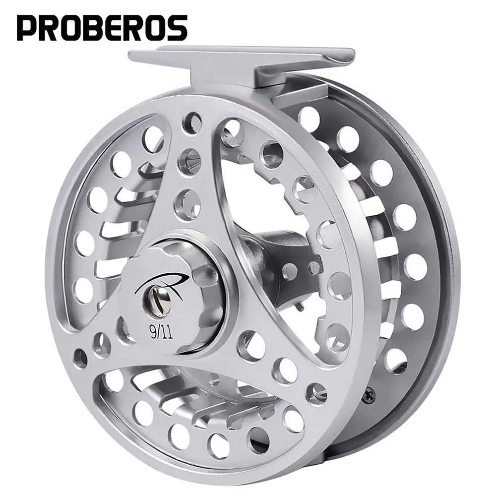 PROBEROS Full Metal Fly Fishing Reel 3/4 5/6 7/8 WT Large Arbor Left Right Hand Fly Reel for Freshwater Ice Fishing Tackle