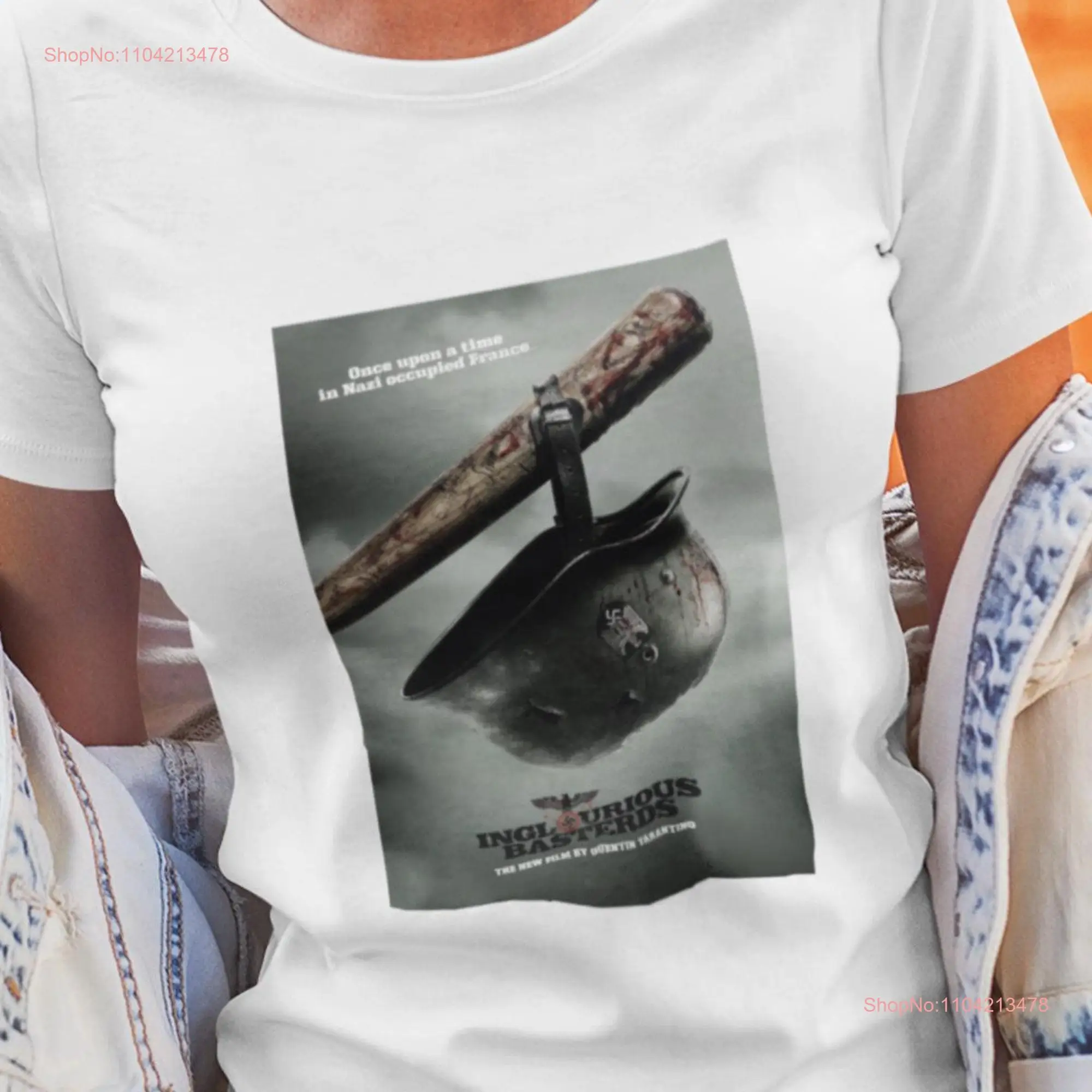 Cotton T Shirt Inglourious Basterds Movie Poster Cult Classic Tarantino Film Cinema Action Apparel long or short sleeves