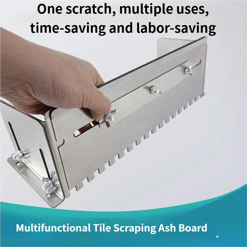 Stainless steel scraper groove puller thin adhesive sawtooth board multi-functional tile wonder