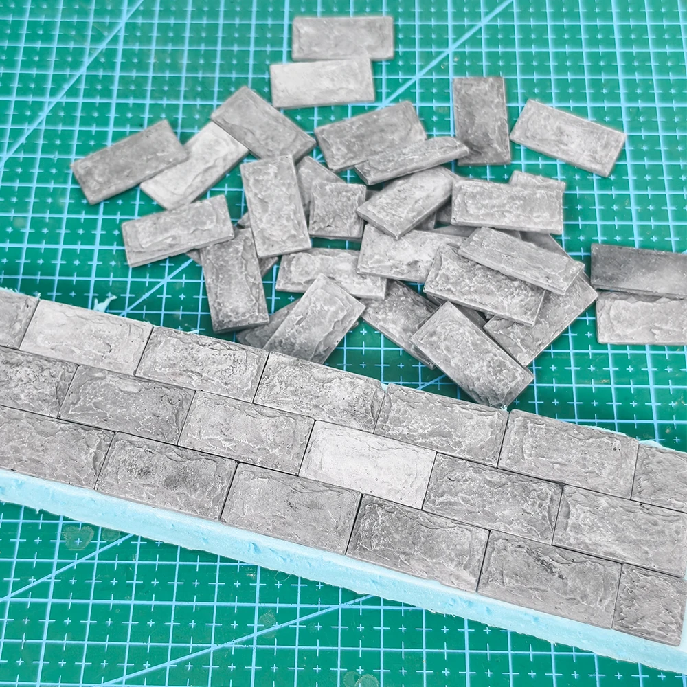 10pcs Miniature Scale Bricks Model Walls for 1/16 1/25 Architecture Building Landscape/Craft/Dollhouse Decoration/Dioramas Kits