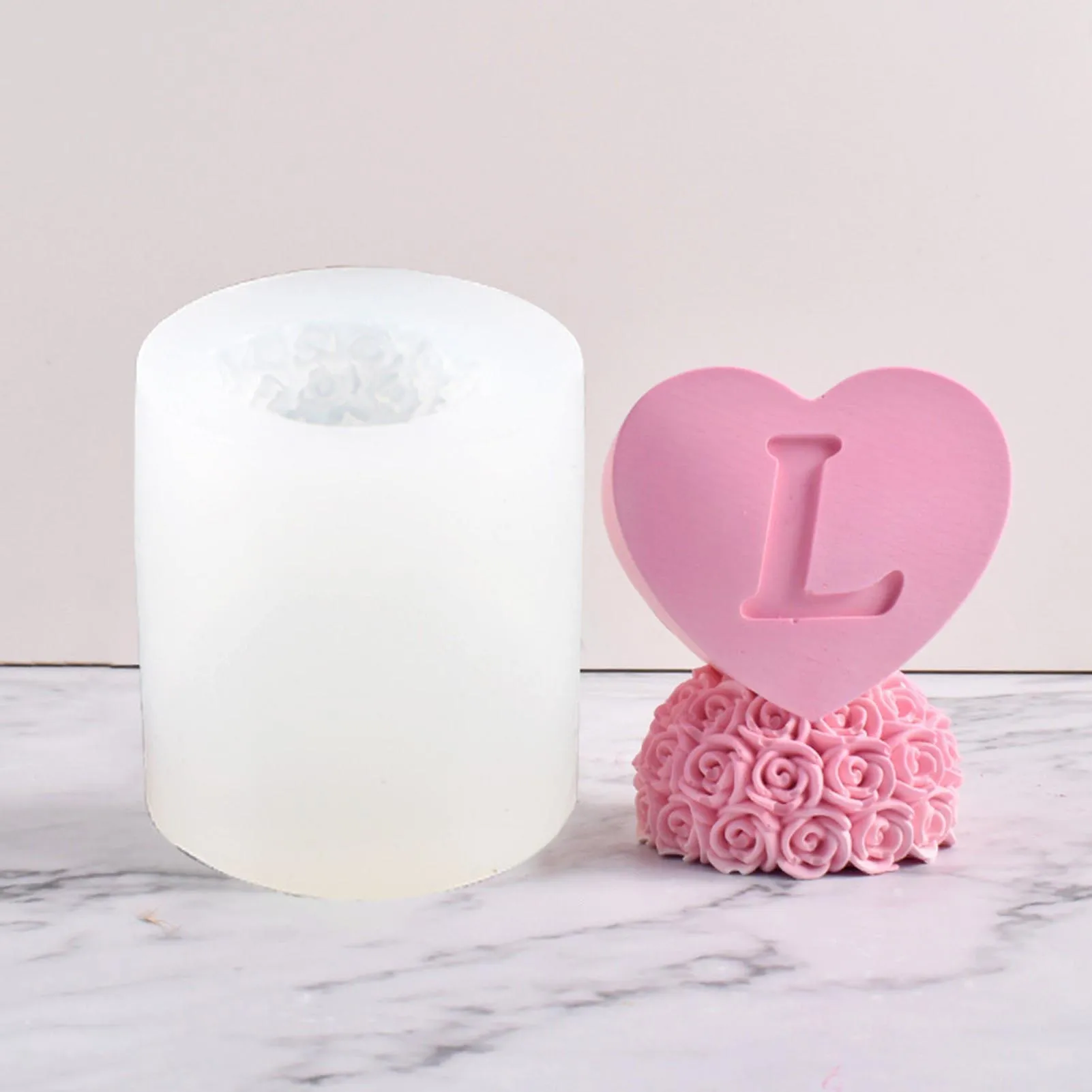 3D Love Heart DIY Candle Molds Non-Stick Flexible Casting Candle Molds for Home Bedroom Decorations