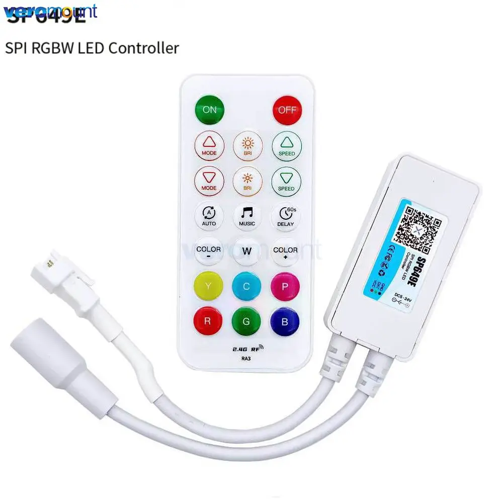 SP646E - SP64CE DC 5V 12V 24V pilot do muzyki 2.4G zdalny Bluetooth kontrola aplikacji dla SPI DIM RGB RGBW ct rgbct Pixel LED Strip