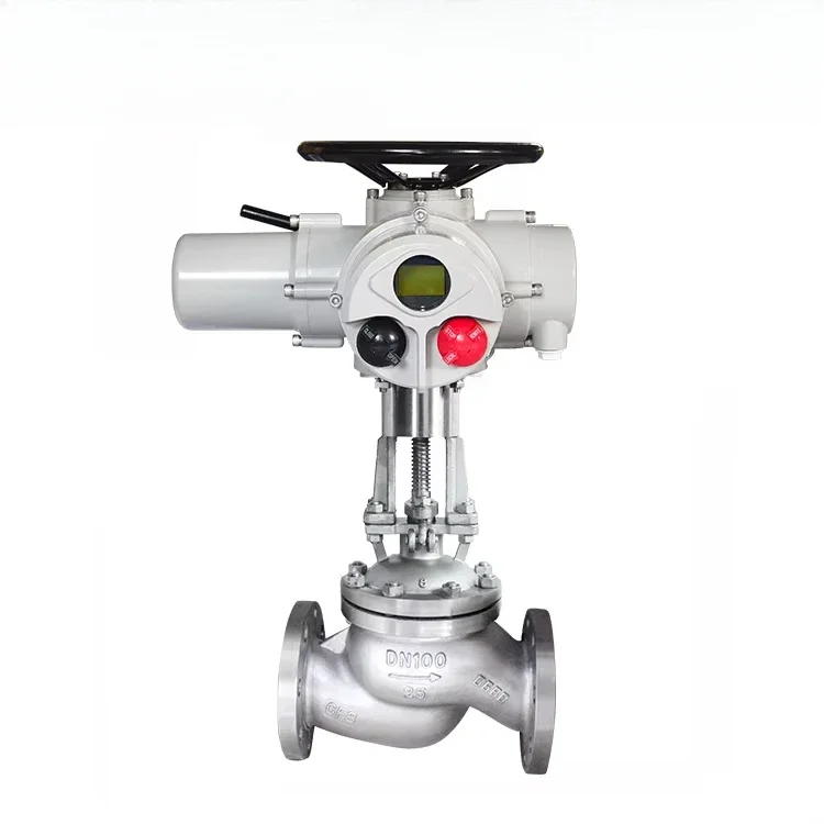 Para válvula globo de atuador elétrico de aço inoxidável multivoltas