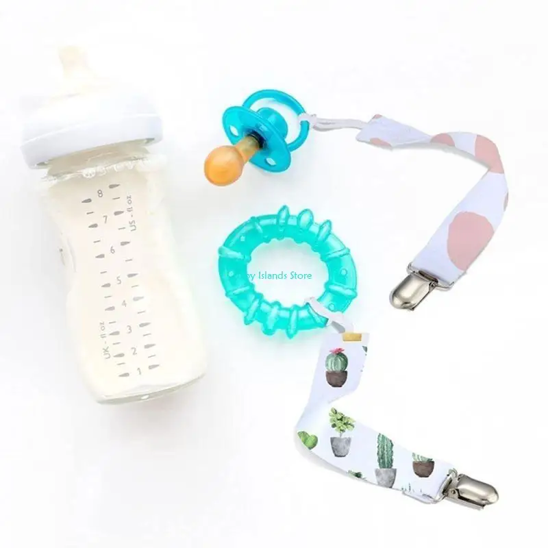 

K92D Thermal Sublimation Blank Baby Pacifier Clip Chain Heat Transfer Print Polyester Pacifier Strap DIY Printing Organiser