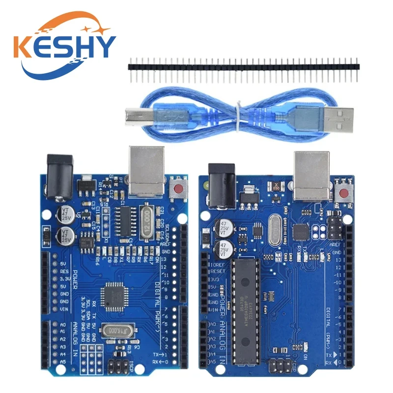 

UNO R3 Development Board ATMEGA328P CH340 / ATEGA16U2 Compatible For Arduino with Cable R3/R4 UNO Proto Shield Expansion Board