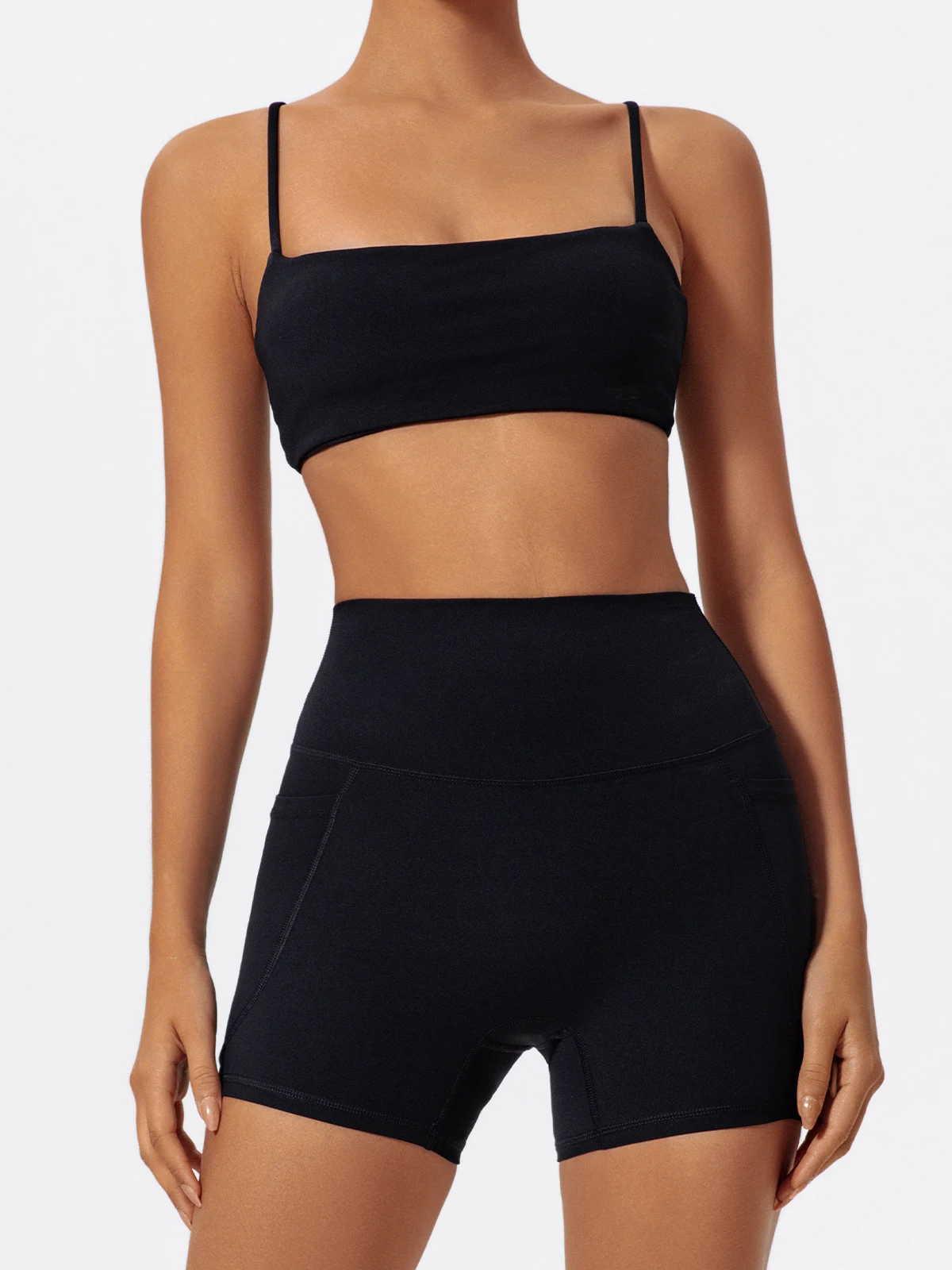 Hearuisavy Sommer Hochelastischer Sport-BH Fitness-Träger-BH Damen Atmungsaktive Yoga-Kleidung Schnelltrocknendes Gym-Top – Detail 11