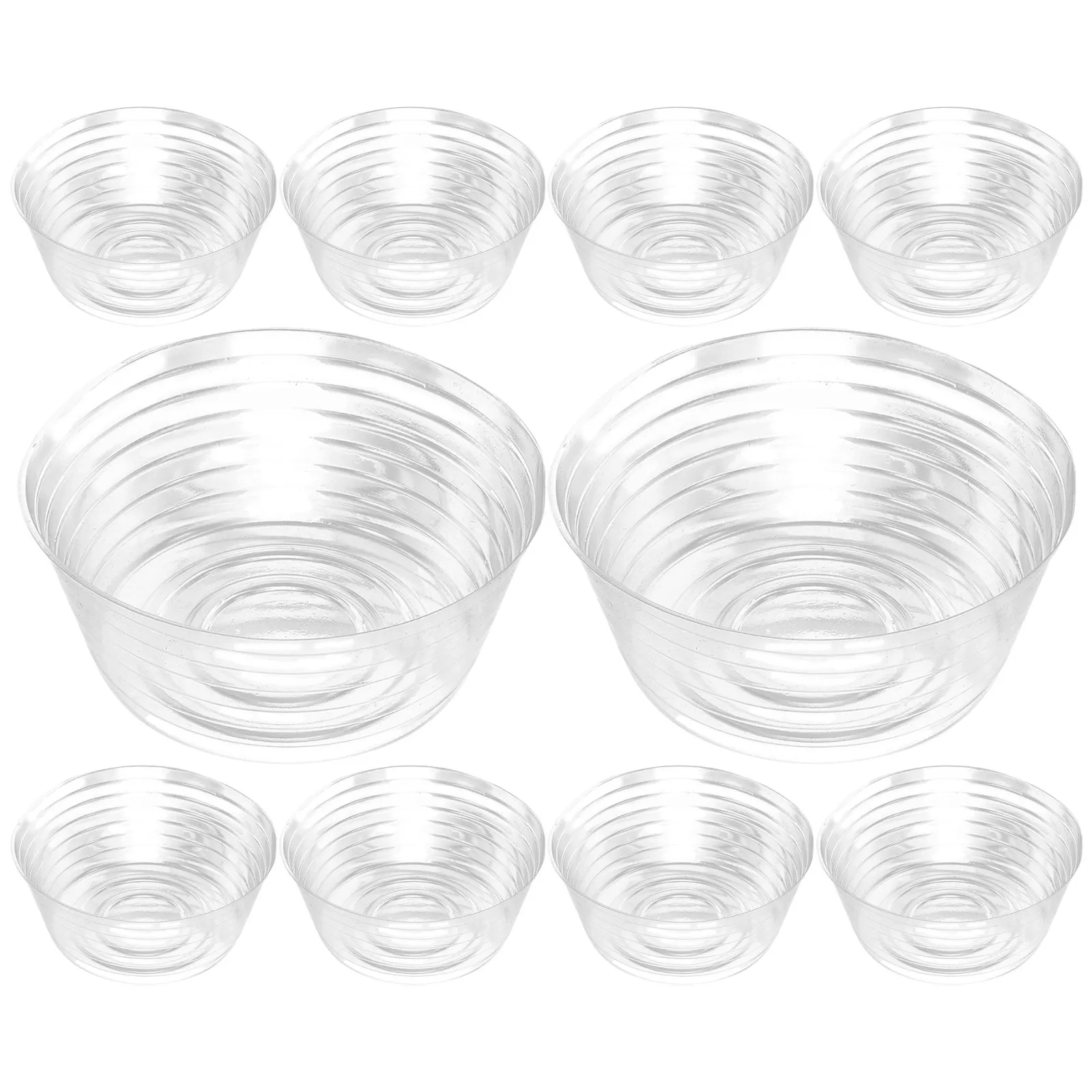 10Pcs Plastic Plant Deep Saucer Clear Flowerpot Drip Trays 12.2x4.3in Stable Basket Liners Indoor Outdoor Potted Plant Nursery