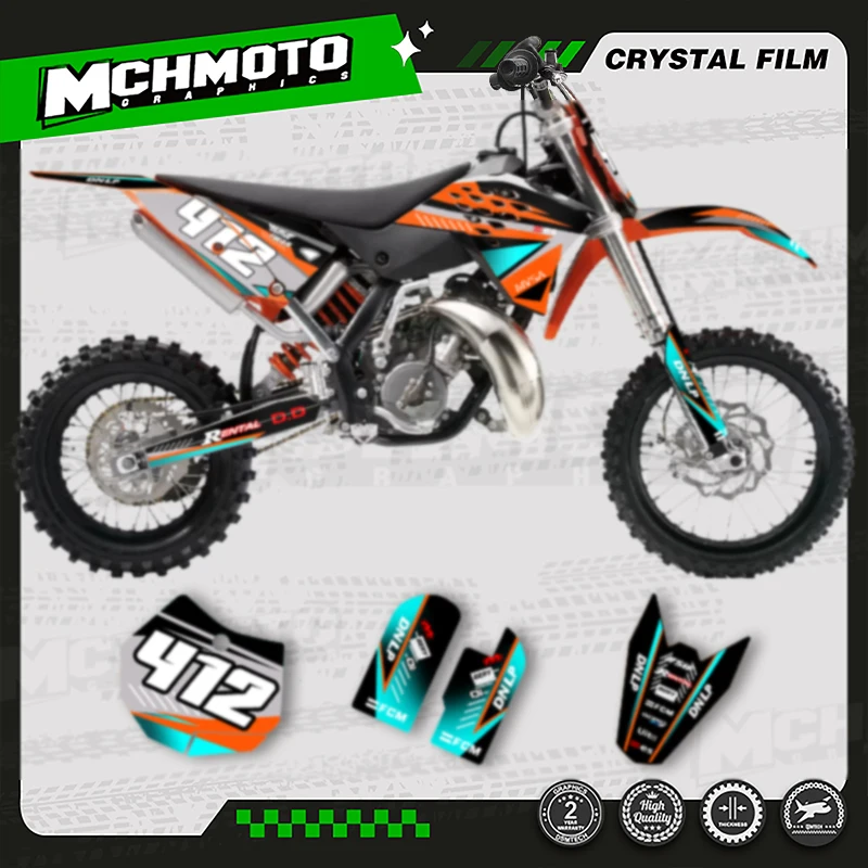 

MCHMFG мотоциклетные графические наклейки, наборы наклеек для KTM 2009 2010 2011 2012 2013 2014 2015 SX65 номер имени на заказ