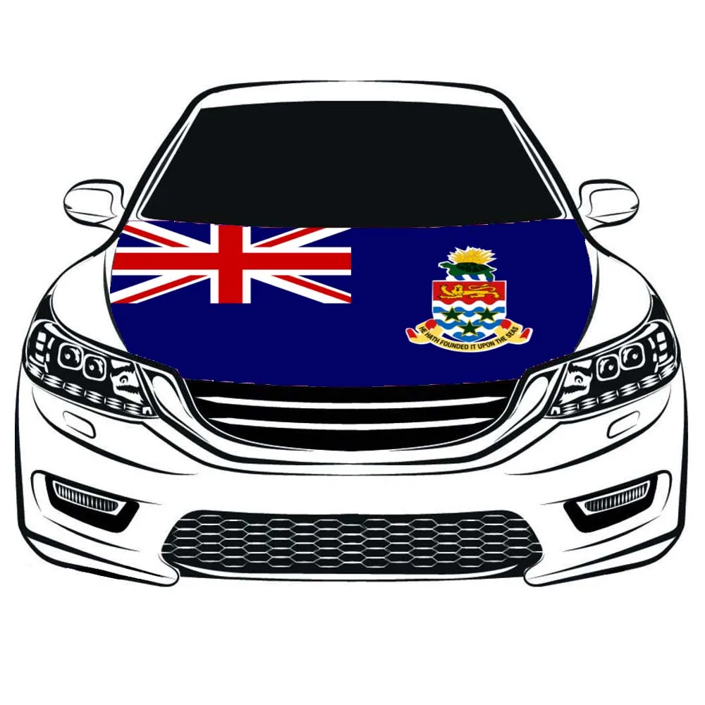 

Cayman Islands flag car Hood cover 3.3x5ft/5x7ft 100%polyester,engine elastic fabrics can be washed