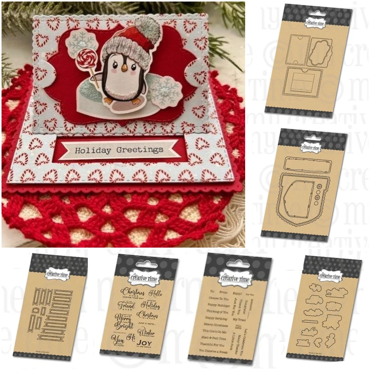 

Gift Card Sentiments Winter Greeting New Metal Cutting Dies Clear Stamps Scrapbook Diary Decoration Embossing Stencil Template