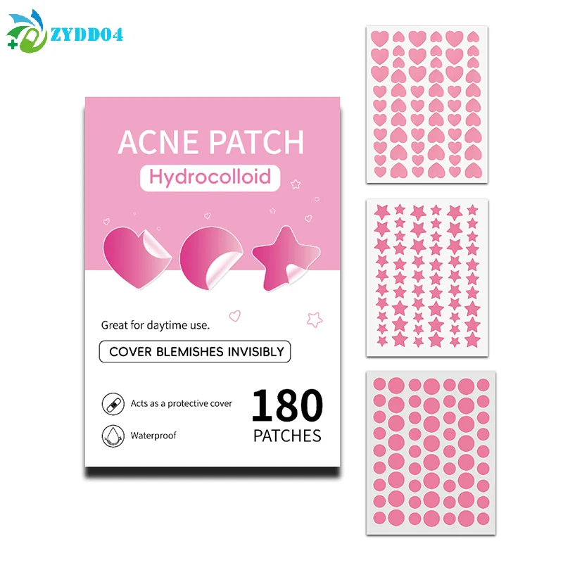 ●180Pcs Acne Patch Repair Acne Cleansing Invisible Breathable Waterproof Acne Cleansing Concealer Fade Clean