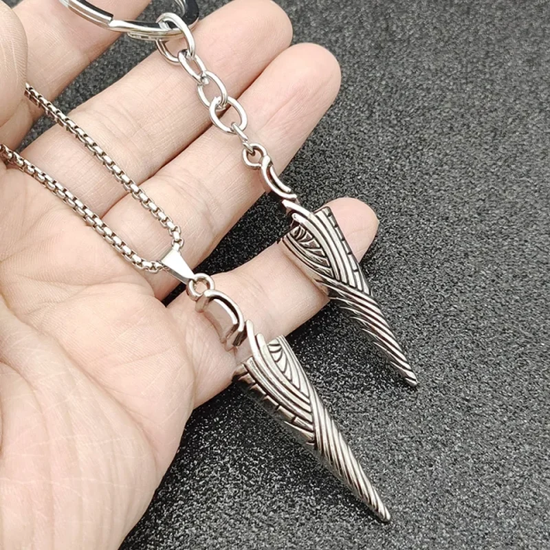 

2025 Hot Sale Hollow Knight Game Peripheral Zinc Alloy Pure Nail Sword Necklaces Pure Bone Nail Keychain Pendants Birthday Gifts