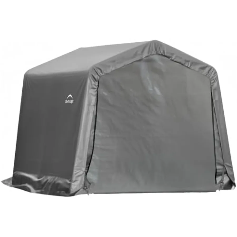 Replacement Cover Kit for 10x10x8 Peak Canopy Frame Frame Not Included,7.5oz Gray Polyethylene, Weather-Resistant, UV-Protected