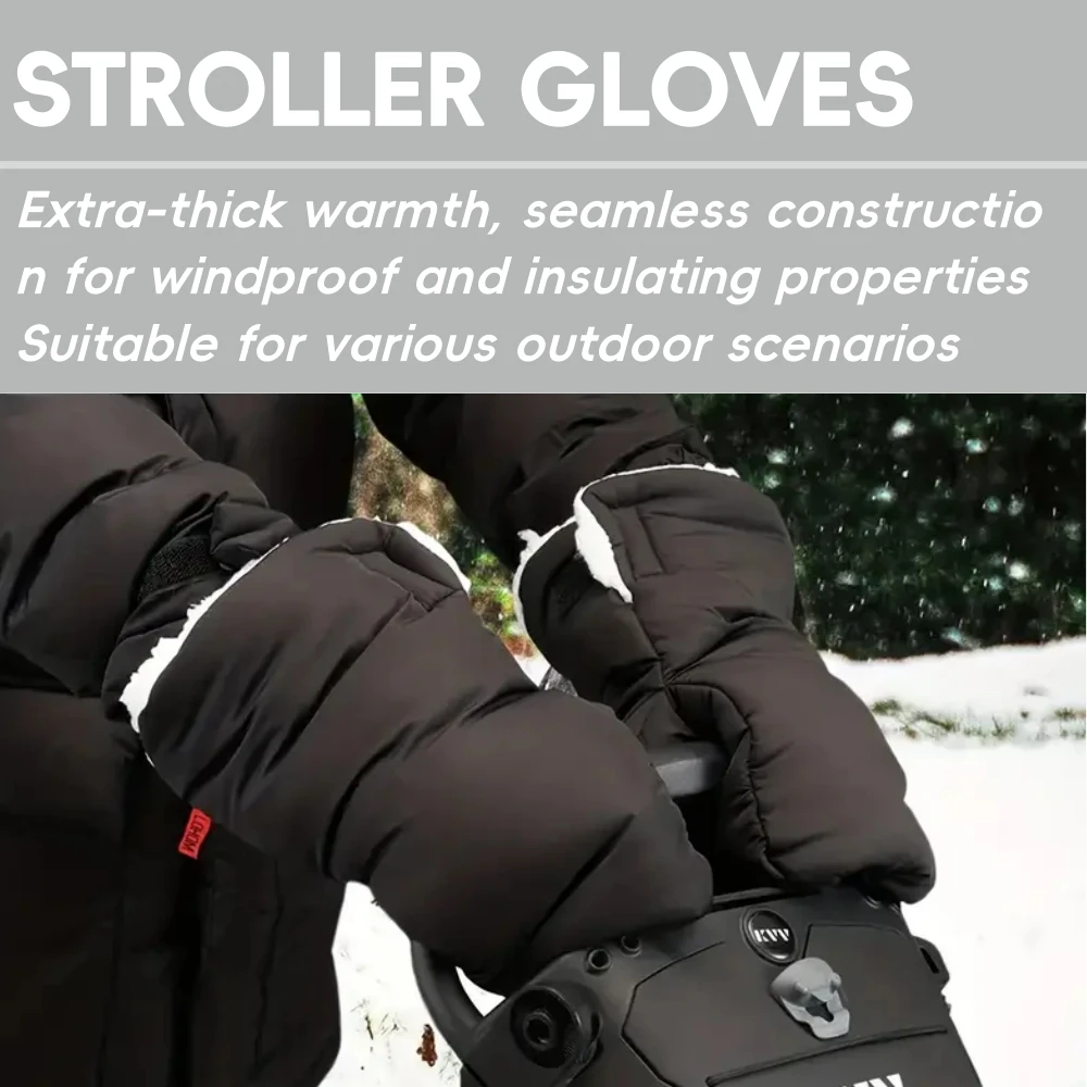 

Golf Cart Push Gloves – Extra Thick Winter Waterproof Warm Gloves Entertainment Durable Cold Weather Gloves for Men Women