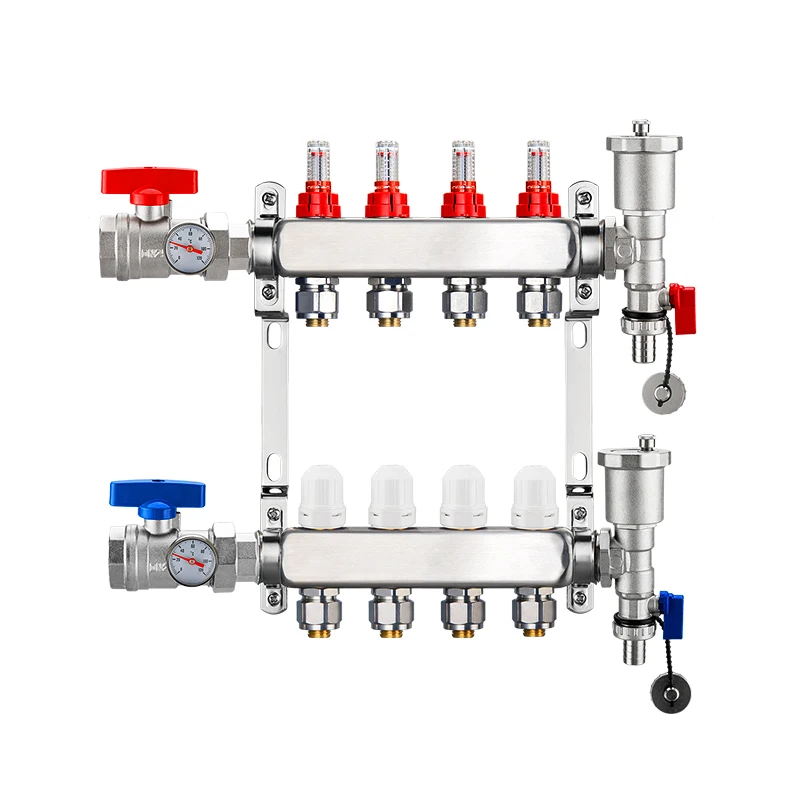 

Stainless Steel Brass Hydraulic for Control Valve Water Manifold Flow Meter Underfloor Heating System OEM Customizable 1 Year
