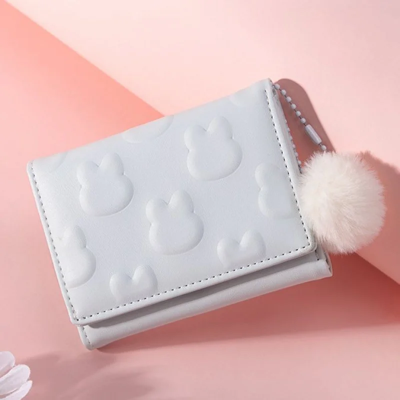 New Korean Small Wallet Foreign Trade Popular Style Women's Wallet Rabbit Coin Purse Fresh Sweet Beautiful High-Looking Non-Main