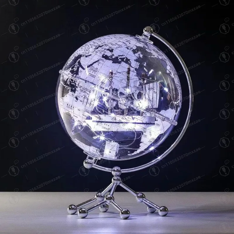 Light luxury home essential: sailing globe night light, transparent design, birthday gift