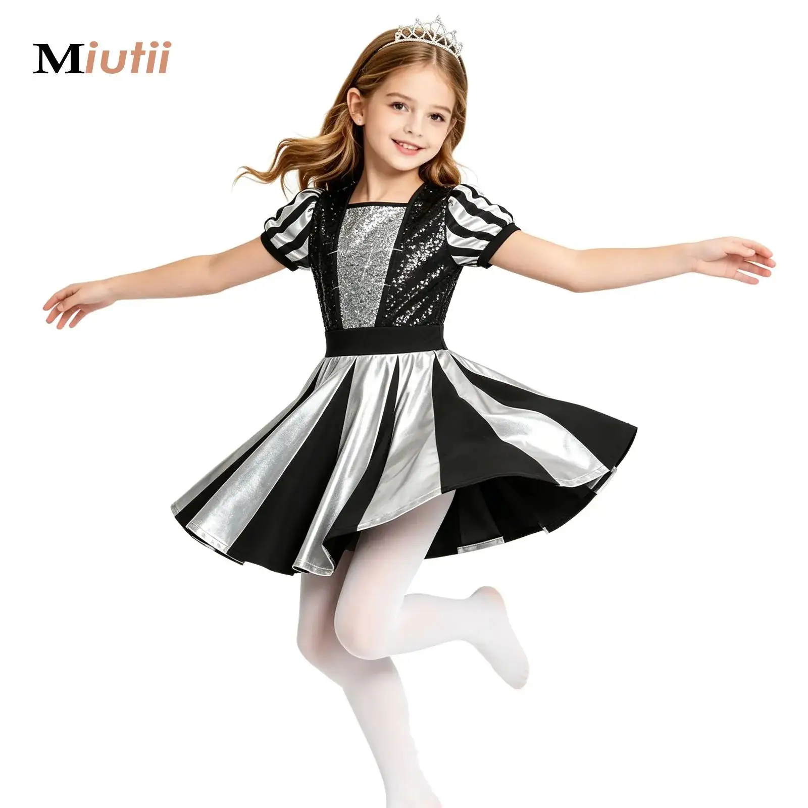 

Girls Lyrical Modern Dance Dress Children Princess Carnival Dress Up Kids Pageant Flower Birthday Costume Competition Clothes