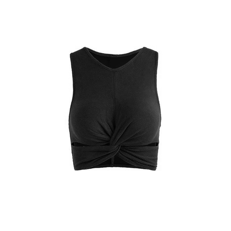 Canotta Yoga donna canotta traspirante Quick Dry Crop Top donna palestra reggiseno sportivo Outdoor Jogging abbigliamento Fitness Top sportivo