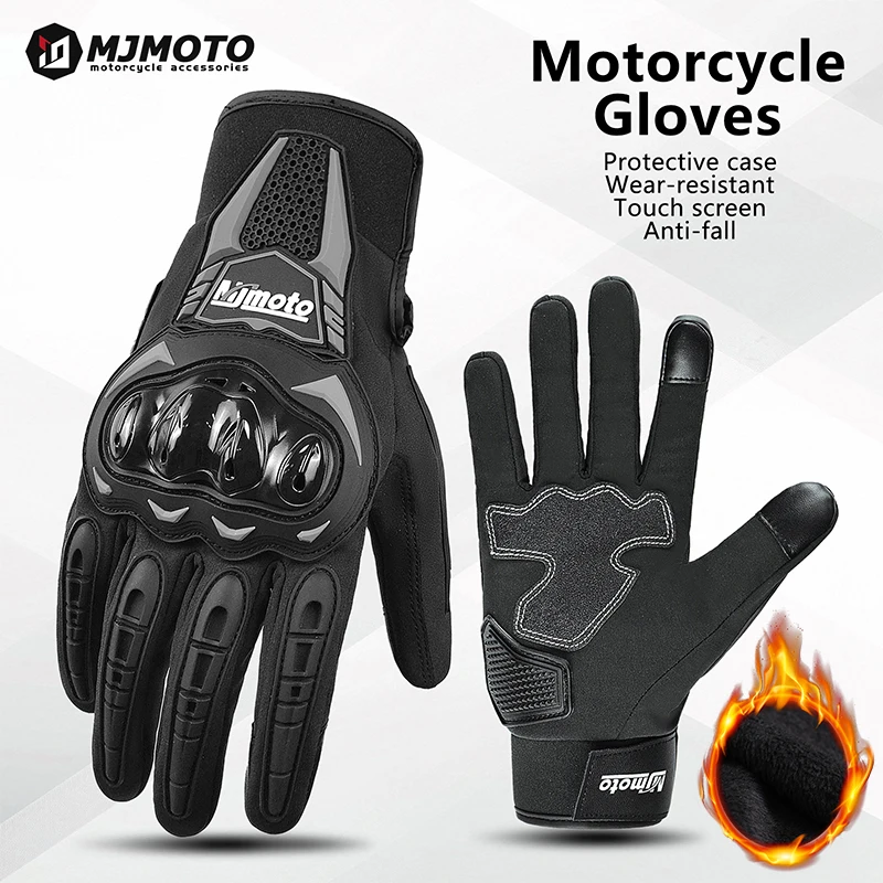 

New Motorcycle Gloves Men Touchscreen Motocross Gloves Windproof Motorbike Gloves Anti-fall Winter Warm Skiing Snowmobile Gloves