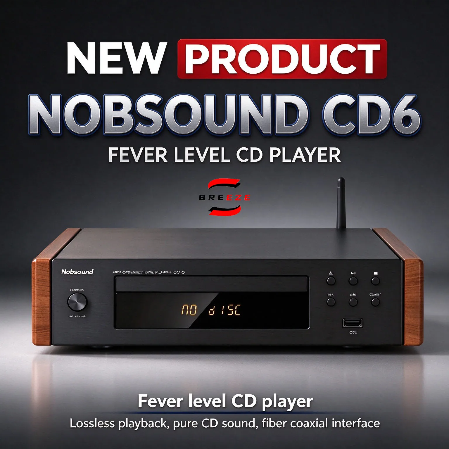 BREEZE NEW-Nobsound/CD-6 pure CD player disc player bluetooth retro fever grade hifi lossless decoding