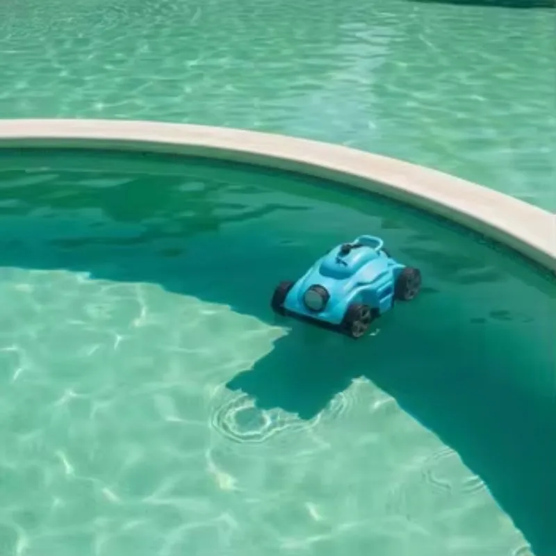 One-Button Free Cordless Swimming Pool Robotic Underwater Cleaner CE Certified Made of ABS Material