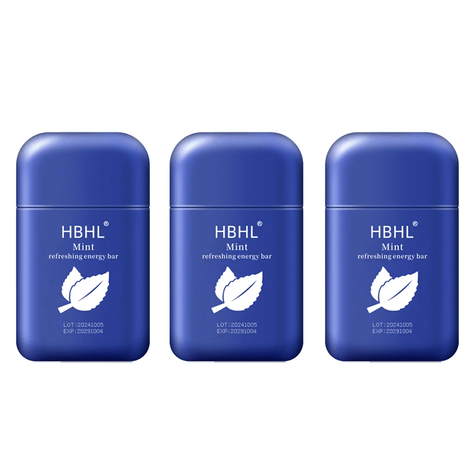 3-Pack of Nasal Inhalers with Dual-Hole Design, Strong Refreshing Mint Scent, Invigorating; Portable Essential Oil Sticks, Suitable for Fitness, Driving, Staying up Late, Working Overtime, and Nighttime Use