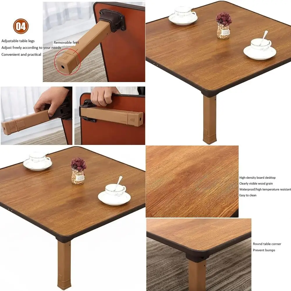 

Japanese-Inspired 60x60cm Square Table: Ideal for Floor Seating, Tea, Dining, Study, and Small Desk Use