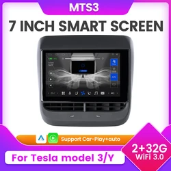 Car Radio For Tesla Model 3 Y 7inch smart screen Rear Seat Multimedia Display Panel wireless Car-play Android Auto WIFI3.0