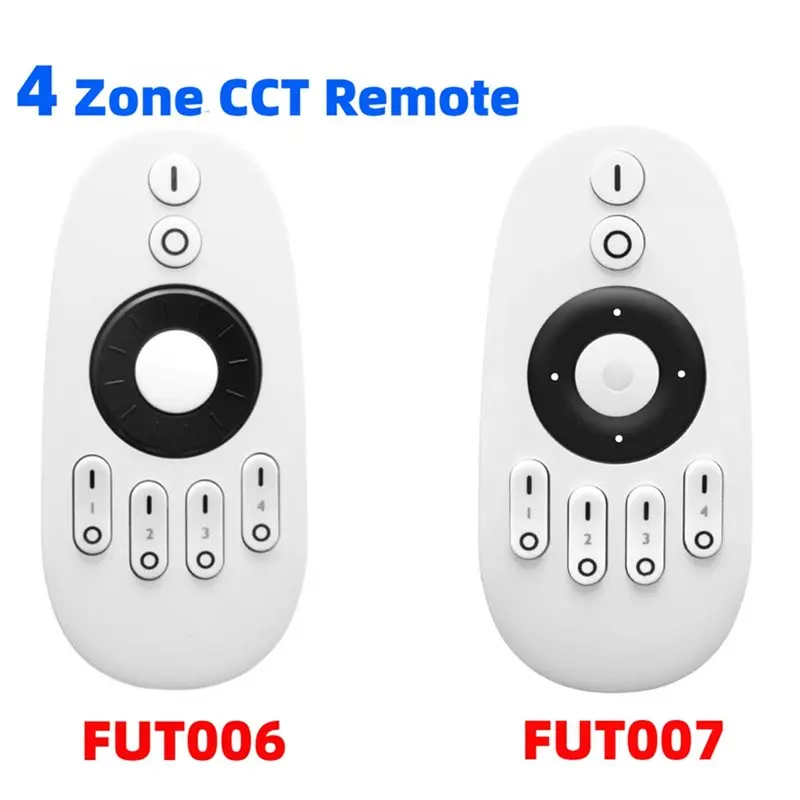 T21C 2.4Ghz 4 Zone Rotating Wheel/Button Remote Touch RF Wireless CCT Remote Control LED Strip Controller FUT006