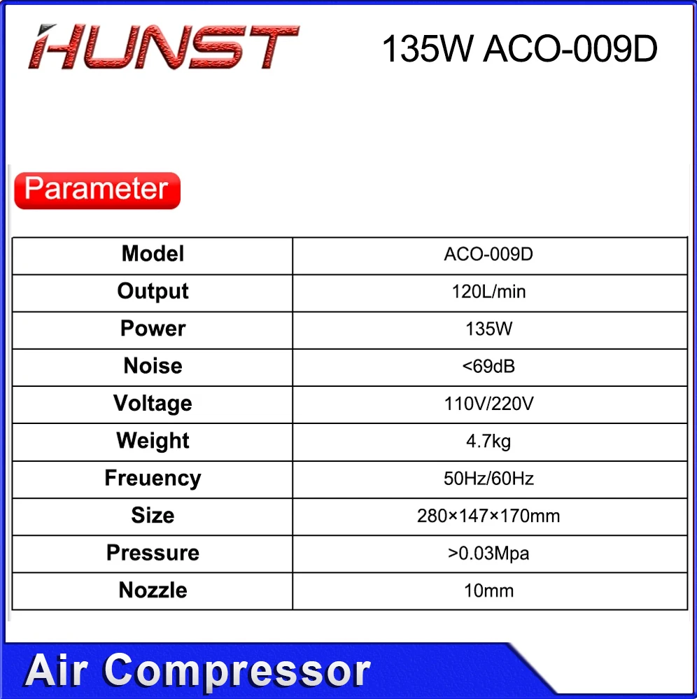 Hunst-ضاغط ، مضخة مغناطيسية ، هواء ، V ، من أجل النقش بالليزر CO2 ، ماكينة القطع ، من نوع Hunst