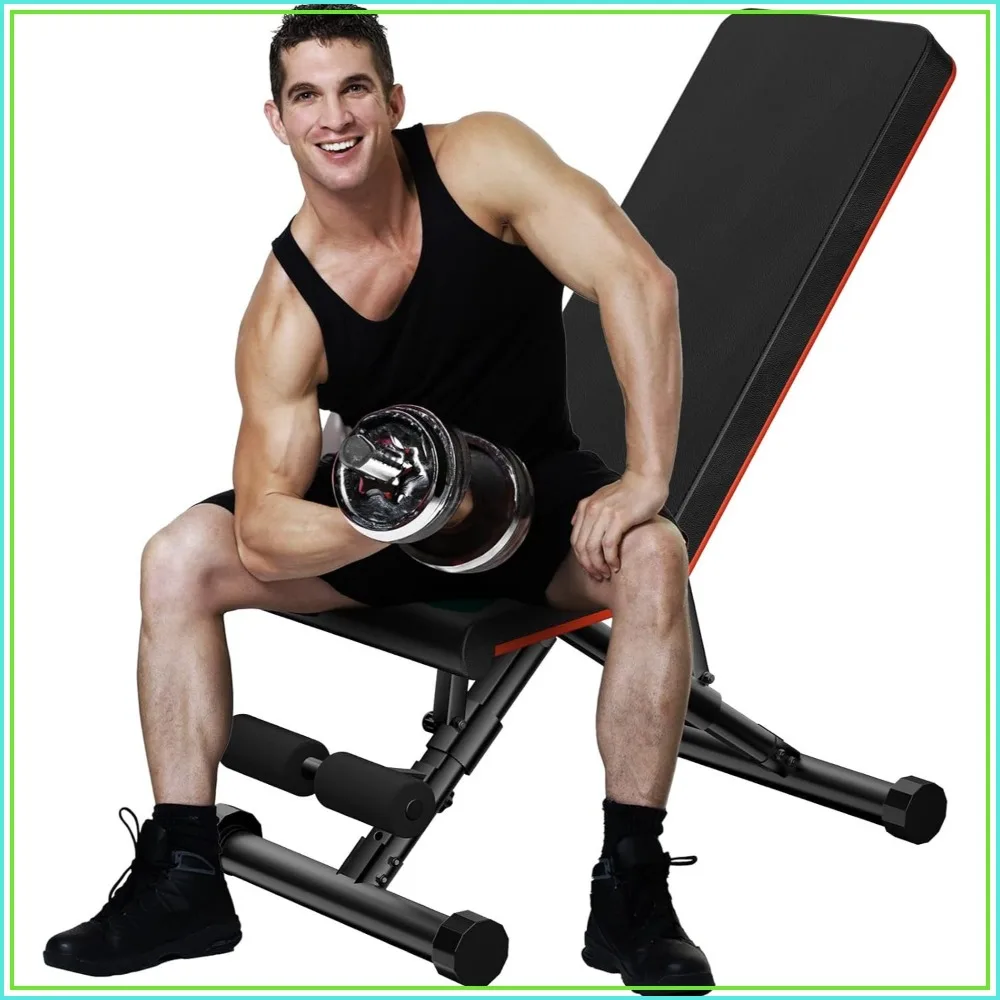 Adjustable Weight Bench for Home Gym, Foldable Incline Workout Bench Press, 795 LBS Capacity Strength Training Equipment