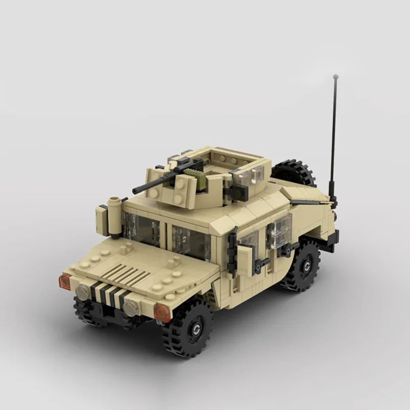 

MOC Armored M1151 Hummered Car Строительные блоки Модель штурмовой машины M1151 WW2 Военное оружие Солдаты Фигурки Кирпичи Детские игрушки