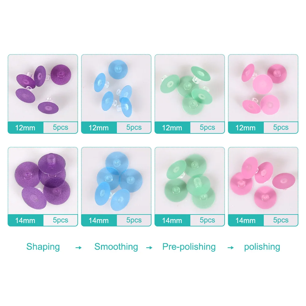 40Pcs/Box Dental Polishing Discs Kit Denspay Rainbow Dental Oral Resin Polishing Discs Set Finishing System Dentistry Instrument