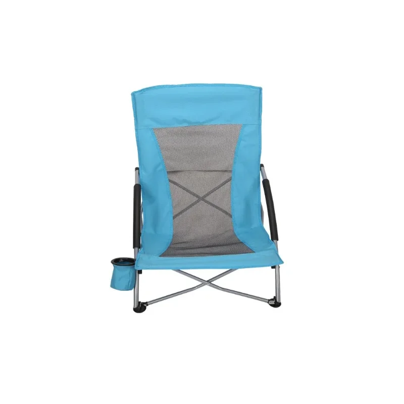 Outdoor leisure beach c hair sketching ch air folding chai r portable backrest short beach cha ir folding short chair