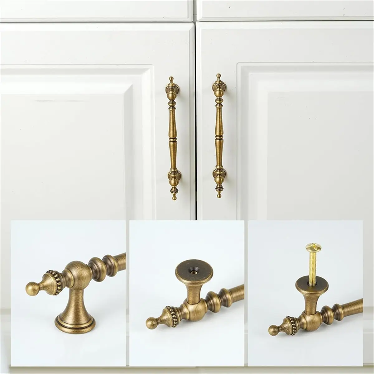 newA10R For Santaya Modern Brushed Brass Teardrop Cabinet Handle for Kitchen and Bedroom Furniture