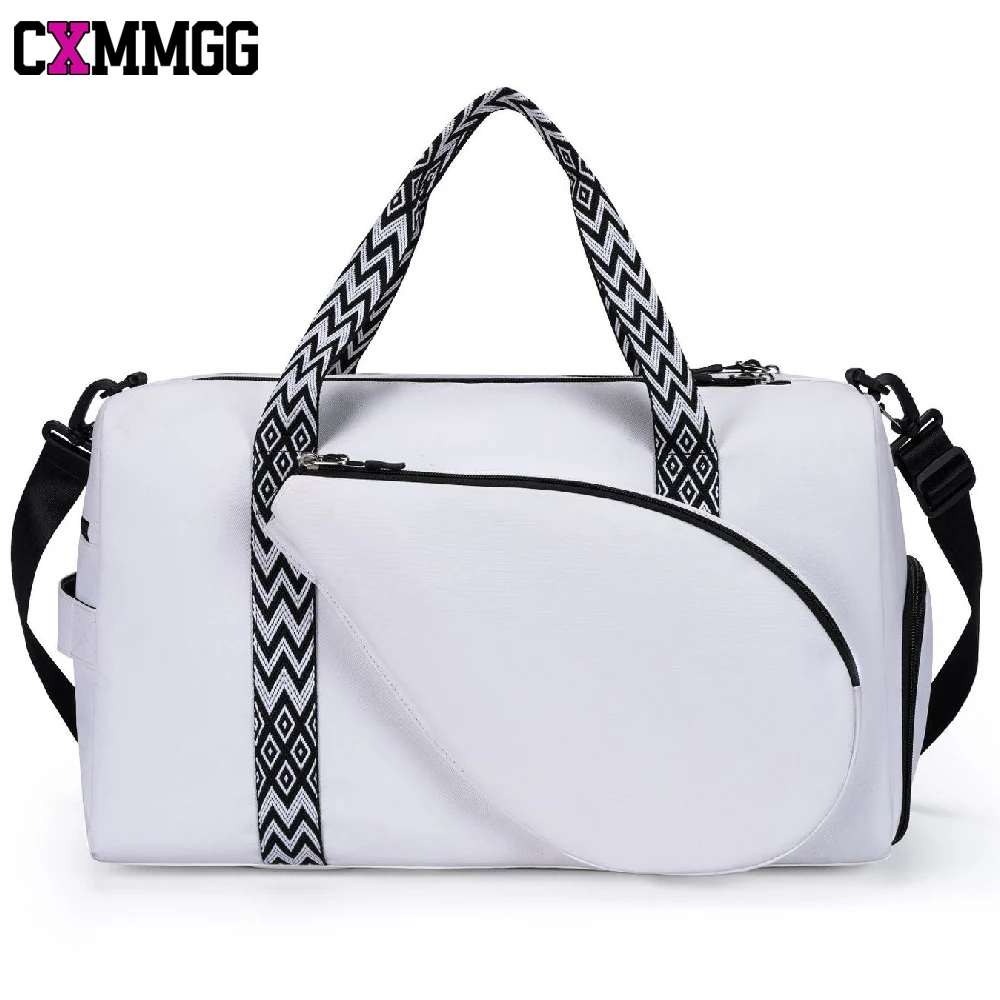 

Waterproof Tennis Bag with Racket Holder,Unisex Large Capacity Sports Duffel Bag,Portable Pickleball Paddle Bag for Badminton