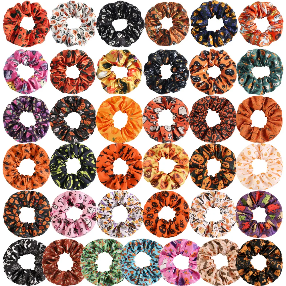 Ikat Rambut Halloween Bentuk Usus Besar, Aksesoris Rambut Berwarna, Tali Rambut Tengkorak Halloween untuk Wanita, Ikat Rambut Lucu, Grosir Aksesoris Rambut